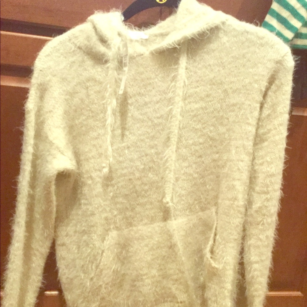 Super fuzzy sweater with hood